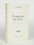 Waldberg Patrick Promenoir de Paris Mercure de France 1960 édition originale Hollande Pannekoek envoi autographe signé de l'aute