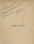 HUYSMANS Joris-Karl Certains Tresse & Stock 1889 édition originale envoi autographe signé